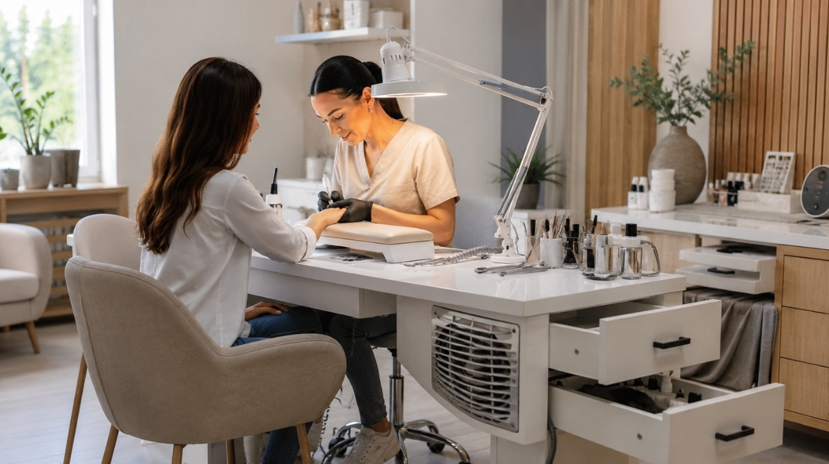 How to Set Up a Professional Nail Tech Station: From Desk to Ventilation